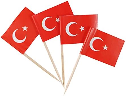 Jbcd Turska čačkalica Zastava turski Mini mali Cupcake Topper zastave