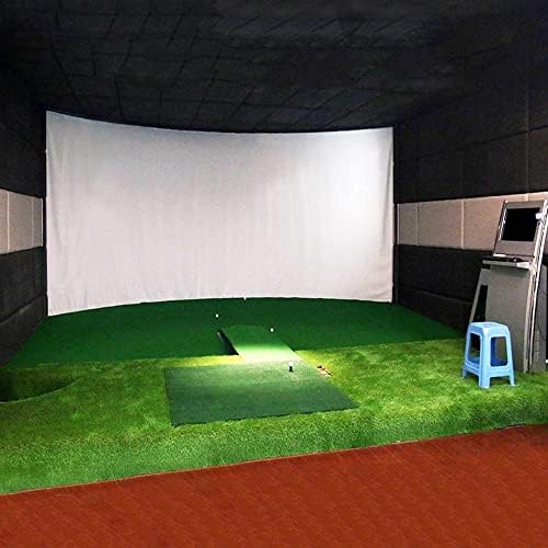PBKINKM Golf lopta Simulator Impact Exction Ecreect Ecreen Zatvoreni bijeli tkaninski materijal Golf vježbanje