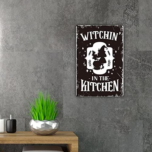 Funny Witchy Kitchen Quote metalni Limeni znak zidni dekor, Retro within u kuhinjskom znaku