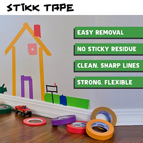 STIKK Painters Tape-10pk Green Painter Tape - 1 inch x 60 Yards - Paint traka za farbanje, ivice, Trim, zidove,