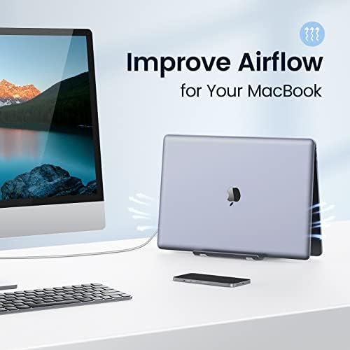 Orico Gravity vertikalni nosač laptopa, čvrst aluminijumska laptop vertikalna, ušteda prostora, kompatibilna