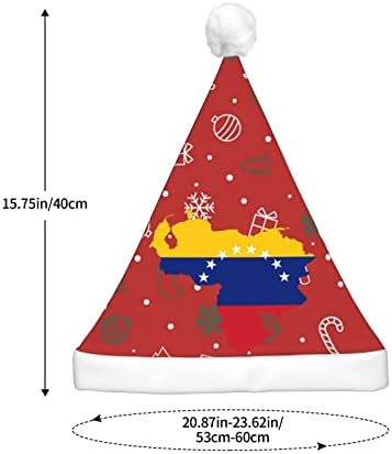 Venecuela karta Zastava Funny odrasle pliš Santa šešir upaliti Božić šešir za žene & amp ;muškarci