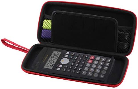 Navitech crveni grafički grafički kalkulator / pokrov sa zaklonskom torbicom Kompatibilan je s teksaškim N3 / TBL / 1E1 ti-nspire cx