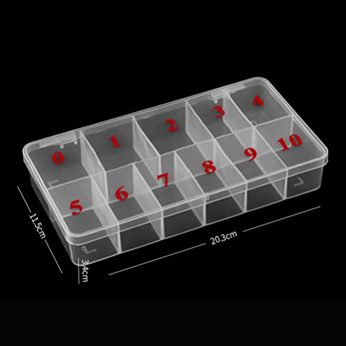 LEORX 3kom kutija za odlaganje vrhova noktiju čista plastična kutija za nakit posuda za odlaganje