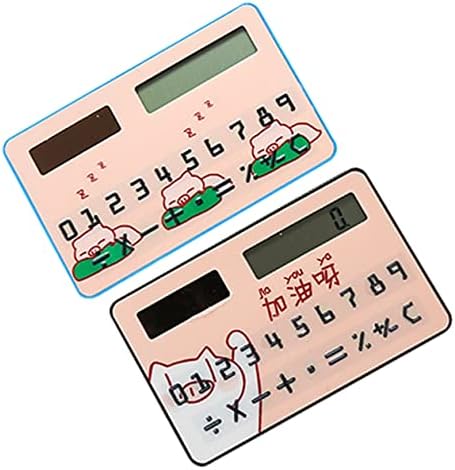 MagicLulu 2pcs kalkulator Mini kalkulator džepne veličine Kalkulator Solarni energija Kalkulator TI kalkulator Izračunavanje alata Solarni kalkulator Tip kalkulator Studentskih poklon kartica Tip tipkovnice