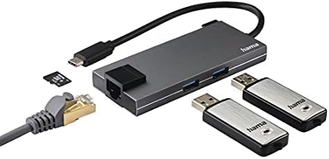 Hama USB-C Multiport, 5 portova, HDMI+LAN