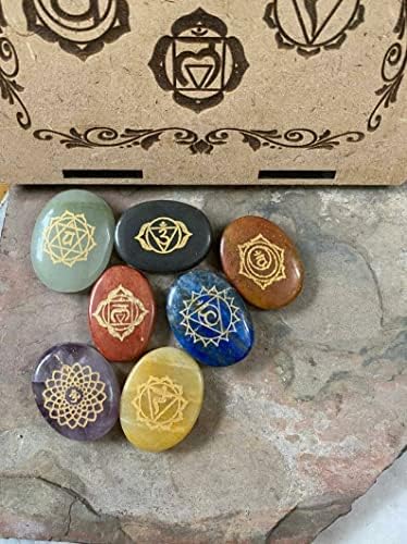CHAKRA kamenje set od 7 sa kutijom Kamena poklon kutija za kamenje - meditacijski mindljivost ljekovitog