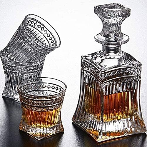 Dekanter za vino od viskija kristalni dekanter za viski koji sadrži 500ml Whisky Fashioned čaše za