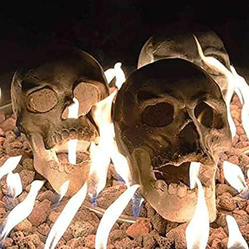 Bzdzmqm Keramic Halloween vatrene jame ukras, za višekratnu upotrebu vatrene keramike za vatru, kamin, vatrene jame, Halloween štednjak za roštilj simulacijske rekvizite