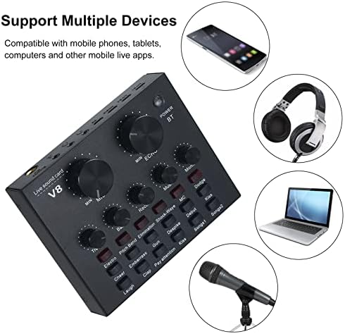 HUIOP multifunkcionalna Bt Live zvučna kartica inteligentna Audio mikser zvučna kartica za računare i Mobilephone zvuk uživo,inteligentni Audio mikser