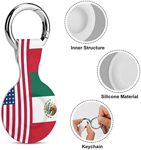 SAD Meksička Zastava zaštitna futrola kompatibilna za AirTag držač lokatora protiv gubitka za ovratnik za prtljag