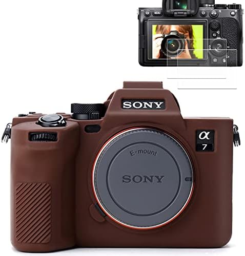 Pocoukate futrola kamere za Sony Alpha 7 IV, A7M4, A7 IV digitalni fotoaparat protiv ogrebotina Slim Fit meki poklopac sa zaštitom ekrana, a7iv ekskluzivna dodatna oprema-kafa