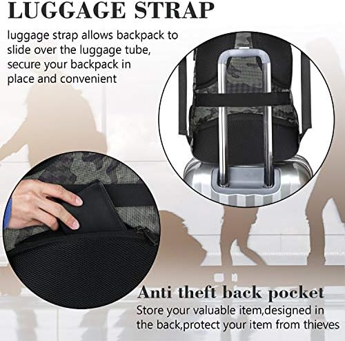 Putnički ruksak s USB-om, otporan na trajni ranac s kolicima sa džepom protiv krađe za žene i muškarce,