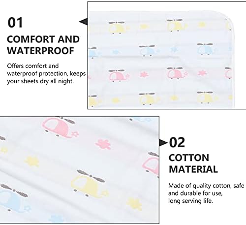 Kisangel vodootporna zaštita dušeka 1 kom periva višekratna podloga za krevet za bebe Crtić podloga za