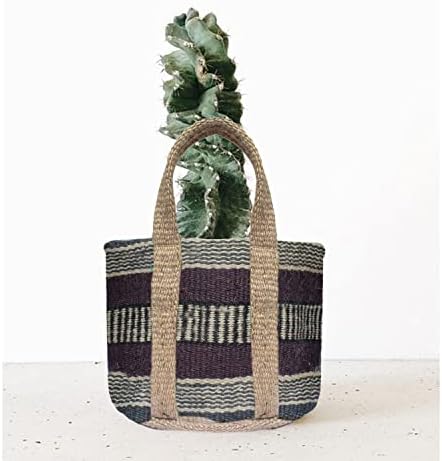 Affinity Decor prugasta štampana višebojna torba od Jute torba trajna & amp; elegantna torba za namirnice