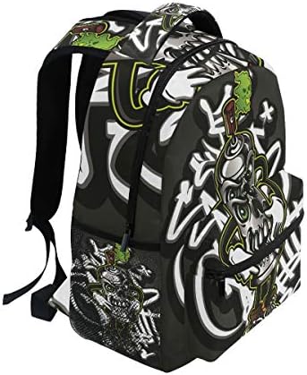 Moyyo graffiti karakterna lampica Monster školski ruksak College Bookbag casual lagane turističke kampiranje kampiranje laptop daypack za tinejdžerske djevojke žene muškarci