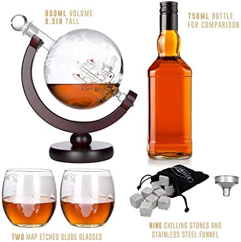 Atterstone Whisky Decanter Set Globe Decanter Whisky Decanter Setovi za muškarce Decanter Globe