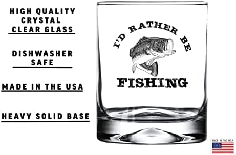 Rogue River Tactical Funny Radije bih biti ribolov šala bas ribolov staromodan staklo za piće Kup Gag poklon za
