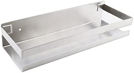 Baoblaze polica za odlaganje zidni stalak za kupatilo i kuhinju metalni kvadratni otporni na rđu, 30x10x5.