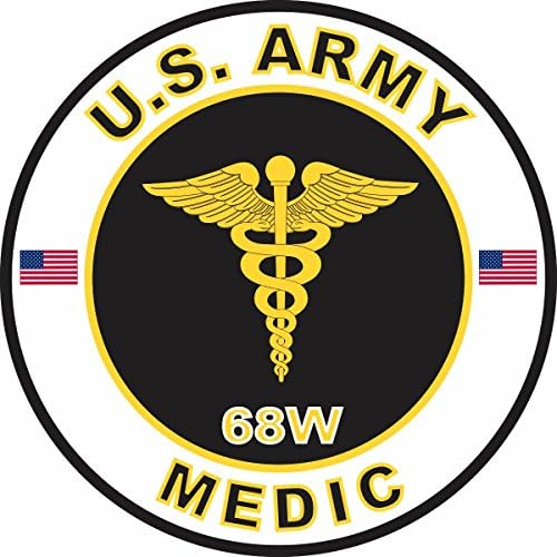 Vojna veterinarska prodavnica SAD -s ARMY MOS 68W MEDIC MEDIC PROZORNI PROZOR NA NAJAME DECAL 3.8