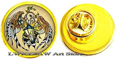 Owl Pin Sow Brooch Bijeli sova nakit Broo za njega umjetnički pokloni za njene umjetničke poklone, M285
