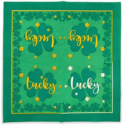 St. Patrick's Party salvete, zelena četverolična djetelina-tema sa sretnim dizajnom