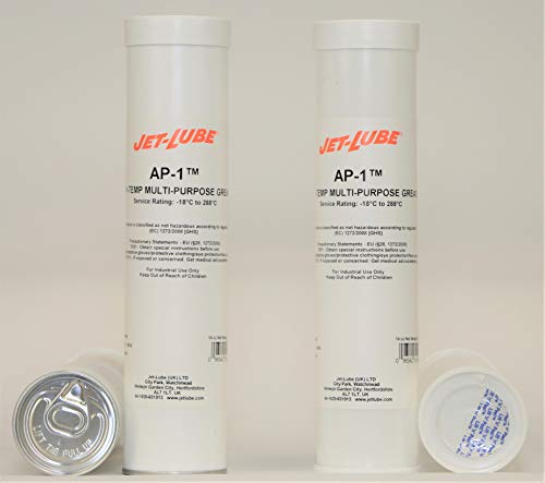 Jet-Lube AP-1-Visoka temperatura | višenamjenska mast | vodootporna | Pumpljiva | Bentonska glina | 14 oz.