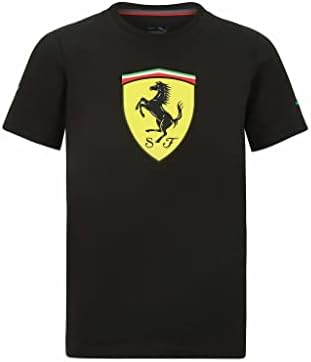 Ferrari Scuderia Official Formula 1 Merchandise - Kids Veliki majica Scudetto - Crna - Veličina 3-4 godine
