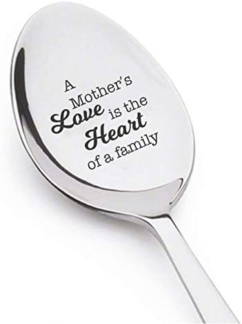 A Majke Ljubav Je Srce Porodice Majke Dan Poklon Za Mamu Gravirana Kašika Za Kafu Poklon Najbolja Mama Jedinstveni Poklon Za Mamu Vintage Srebrni Rođendanski Poklon Za Mamu