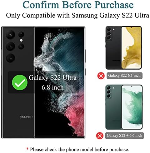 LYWHL [2+2 pakovanje] za Samsung Galaxy S22 Ultra 6.8 Zaštita ekrana prilagođena futroli, 2