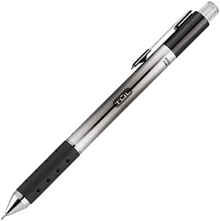 Tul GL1 Gel olovka za uvlačenje, igla, 0,7 mm, siva bačva, crno mastilo, pakovanje od 12 komada