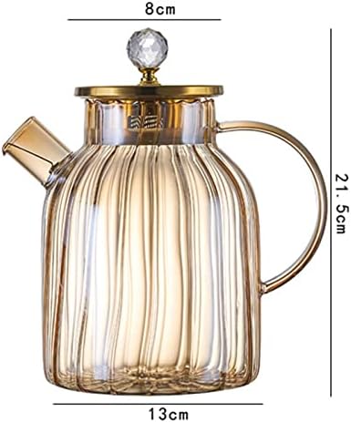 Fenter stakleni čaj čajnik od nehrđajućeg čelika poklopac širokog usta Jug kava bacač za porodičnu