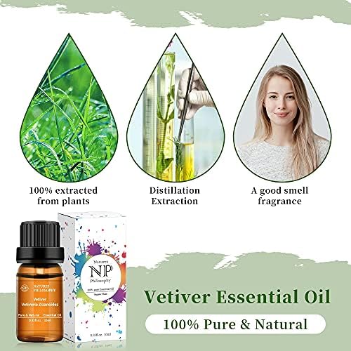 3 pakovanje vetiver Esencijalno ulje prirodno i čista organska aromaterapija ulje za njegu kože, kupatilo, kosa -