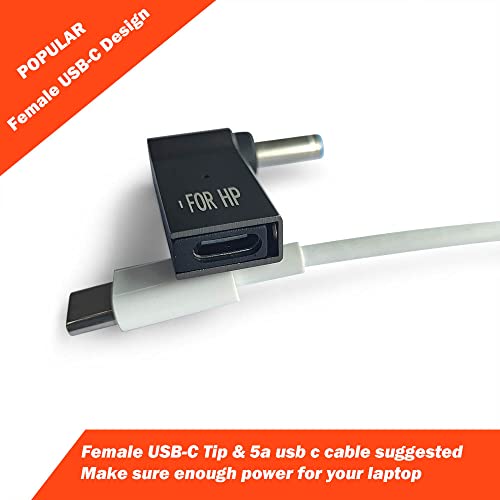 USB C do pametnog plavog tipnog adaptera za HP laptop 100W napajanje, ženski USB C do 4,5 mm