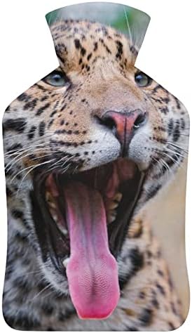 Leopardova flaša za toplu vodu sa mekanim poklopcem za topli oblog i terapiju hladnom ublažavanju bolova 6x10. 4in