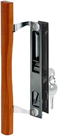 Slide-CO 141638 Klizna ručica vrata set s povlačenjem drveta i tipkom, crna diecast