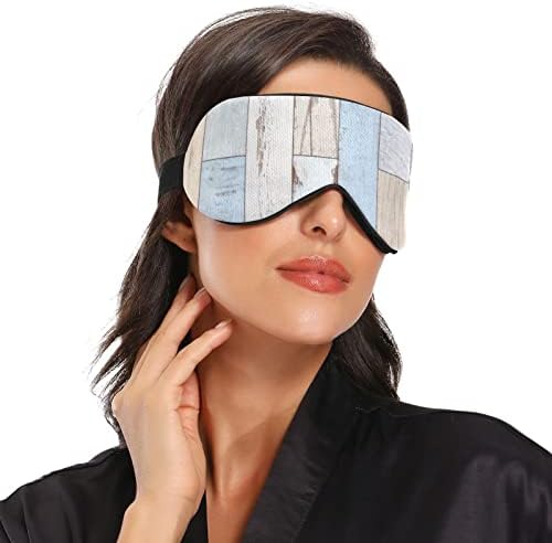 Wellday Sleep Maska Stara pločica Drvena uzorka noćna nijansa za sjenilo za oči Soft Comfort Blisefook blokiranje Podesivi remen za muškarce Žene