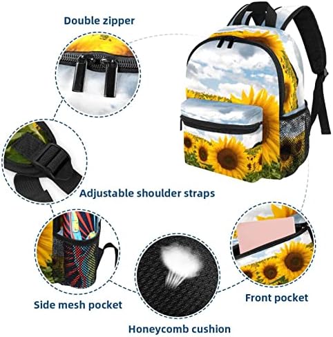 VBFOFBV ruksak za laptop, elegantan putni ruksak casual paketa ramena torba za muškarce, žene, prirodni polje suncokret