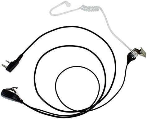 5kom 2-pinski PTT MIC smanjenje buke prikrivene akustične cijevi slušalice za uši za dvosmjerni