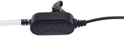 KS K-STORM nadzor slušalice sa akustičnom cijevi sa mikrofonom kompatibilne sa MotorolaTwo Way Radio, PU materijal, crna