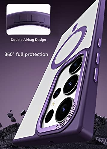 simptech Ultimate zaštitna futrola za Samsung Galaxy S23 Ultra magnetno bežično punjenje, skriveno postolje od vazduhoplovne legure,materijal vojnog kvaliteta, X-Shock armatura, 360 stepeni otporan na udarce