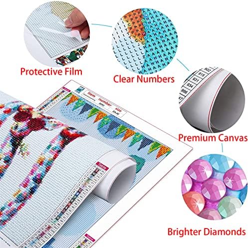 Dijamantni setovi za odrasle, Jesenski mangove Diamond Art Kids početnik DIY 5D boja po brojevima,