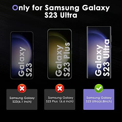 CYCFAIML [2+2 za Samsung Galaxy S23 Ultra kaljeno staklo Zaštita ekrana za privatnost 6,8 inča sa zaštitom sočiva kamere kaljeno staklo, [otključavanje otiskom prsta], Anti Scratch, Anti Spy, Case Friendly