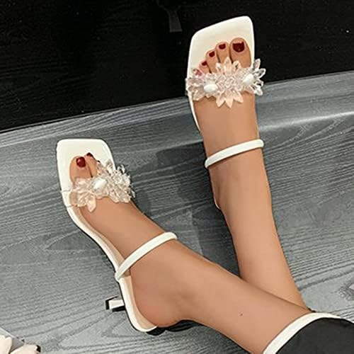 WASERCE GLITTER Sandal Fashion ženske prozračne čipke cipele od kristalnih visokih peta casual sandale