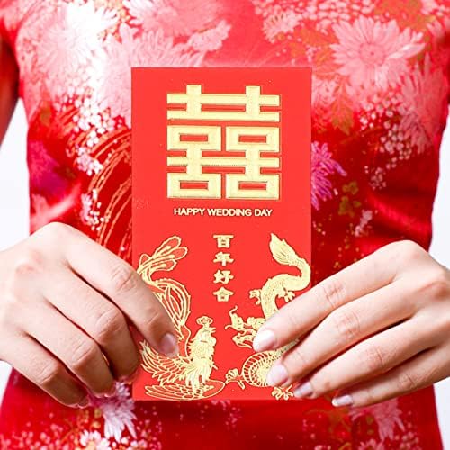GANAZONO gotovinske koverte dvostruke crvene koverte Kineski Hong Bao srećni novac poklon torba nova godina Gotovinski paketi 2023 Prolećni Festival vjenčanje Hongbao 30kom svadbene usluge