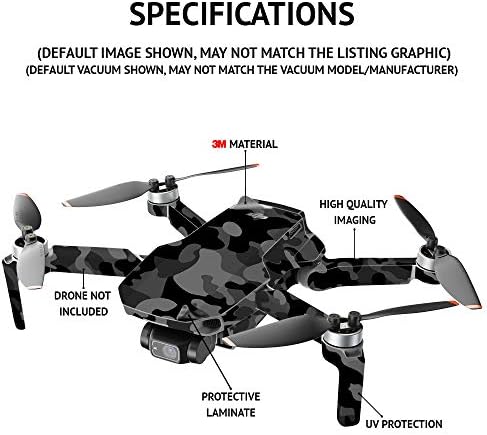 Moćne kože Mighyykins kompatibilne s DJI mini 2 prijenosni drone - čvrsta siva | Zaštitni, izdržljivi