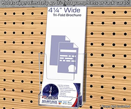 Držači marketinga 4 W Držač brošure Pomaknuti literaturu Peg ploča Mount tiskani materijal Mješac Maps