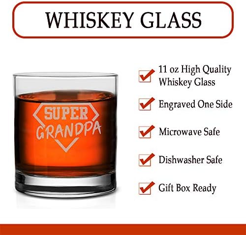 Veracco Super Djed Whisky Glass Funny Rođendanski Pokloni Fathers Day Rođendanski Pokloni Za Novog Tatu