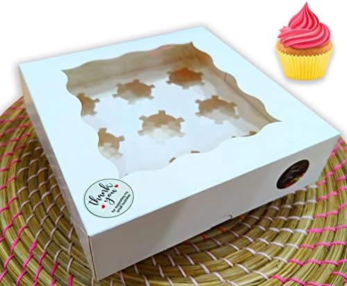 JVA Pro Mini Cupcakes kutije. Mini-Cupcake kutije sadrže 9 Mini Cupcakes, mini cupcake kontejneri sa umetcima ili 7 inčnim kolačićima, Pasty, kutije za torte bez umetaka