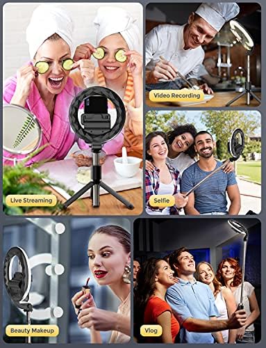 Selfie Stick, Selfie Stick sa Ring Light kompatibilan sa 4.0-7.0 Smartphone Selfie Stick stativ sa daljinskim & amp; prsten svjetlo za iPhone 13 12 Pro Pro Max 11 11 Pro X XR Galaxy Mate & Akcija kamera